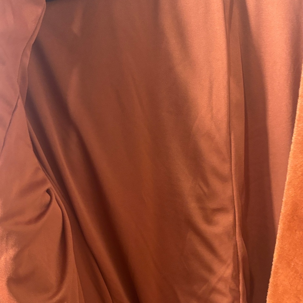 Women's Rust/Brown Faux Fur Coat - Picture 4 of 4